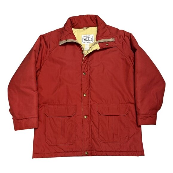 VINTAGE WOOLRICH Retro 90s Winter Designer Puffer Parka Coat Jacket Womens Large - Picture 1 of 5